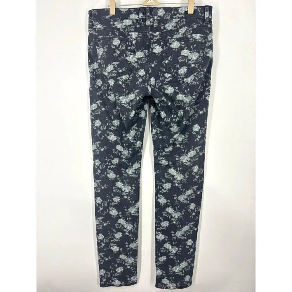 NWOT KUT Floral Gray Blue‎ Diana Skinny Jeans 8